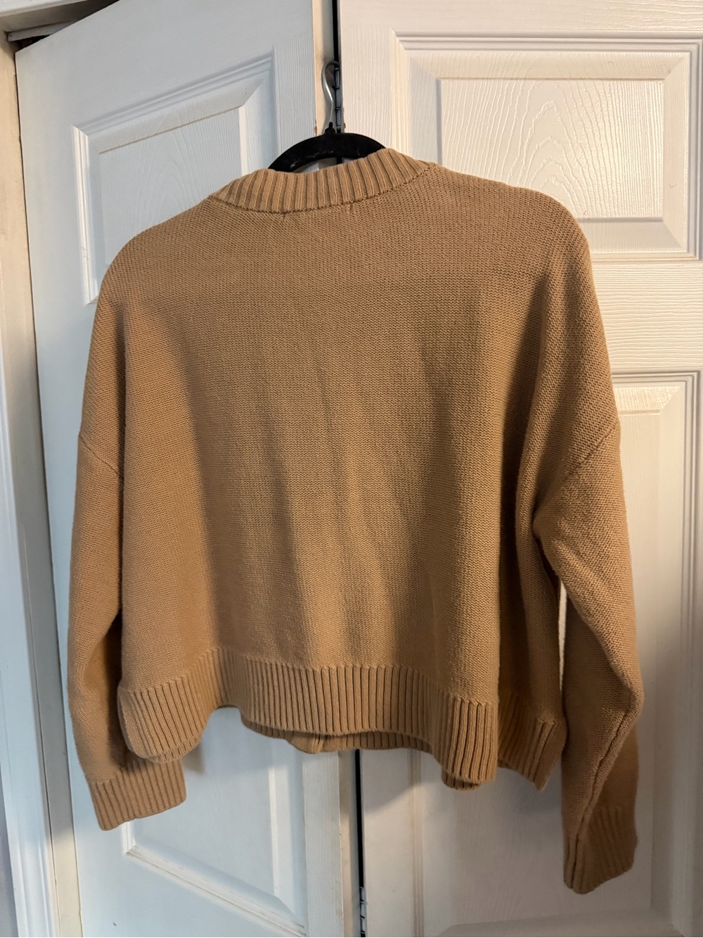 Quince Cropped Cardigan Sweater - Camel - Picture 3 of 4
